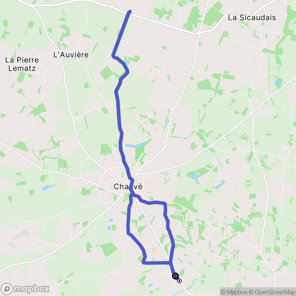Chaumes-en-Retz : carte du parcours de randonnée - France