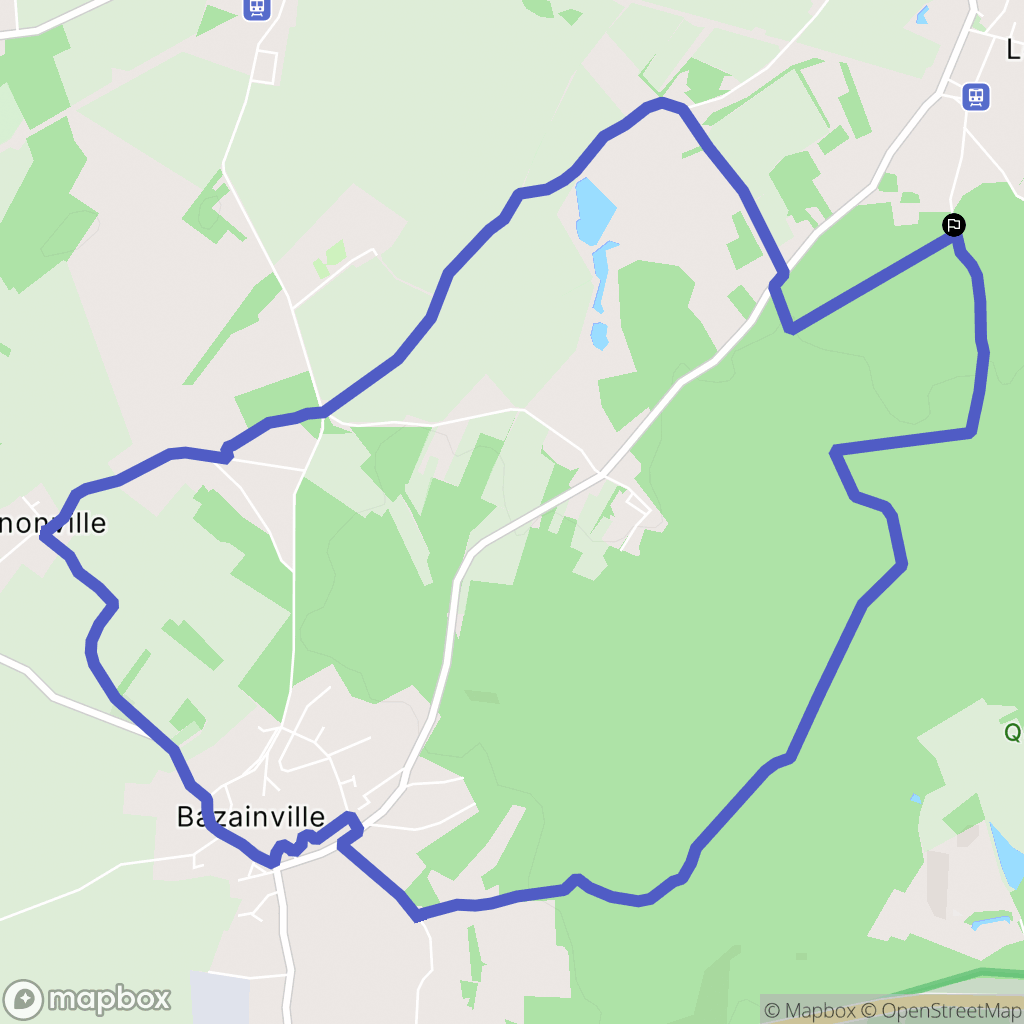 Orgerus : carte du parcours de randonnée - France