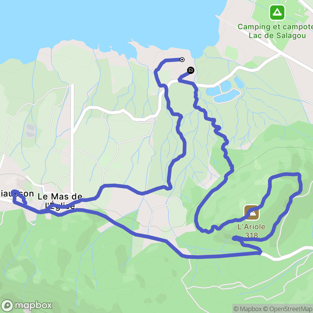 Clermont-l'Hérault : carte du parcours de randonnée - France