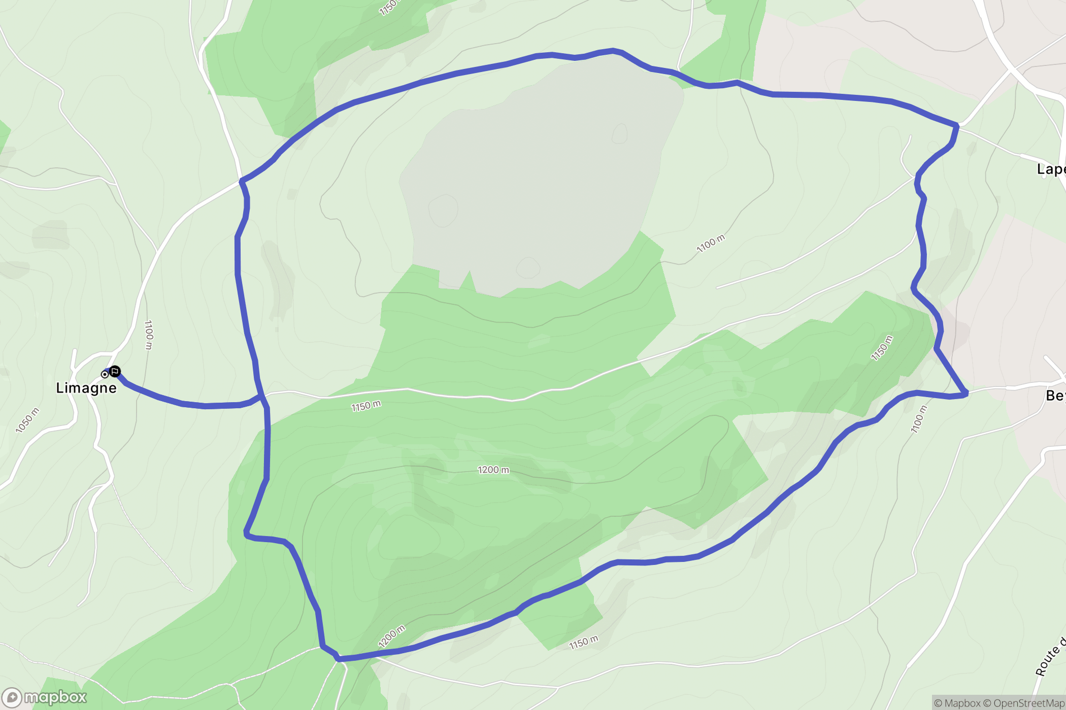 Siaugues-Sainte-Marie : carte du parcours de randonnée - France