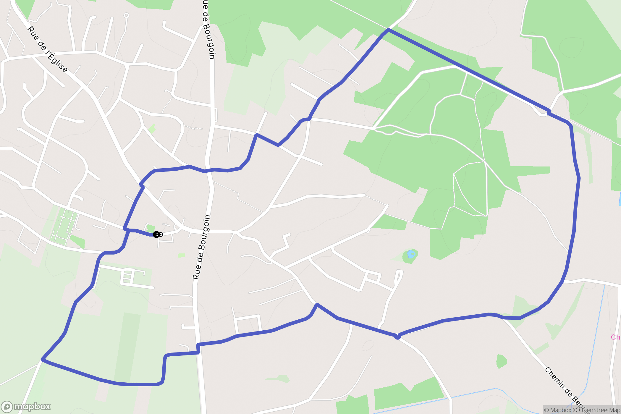 Tignieu-Jameyzieu : carte du parcours de randonnée - France