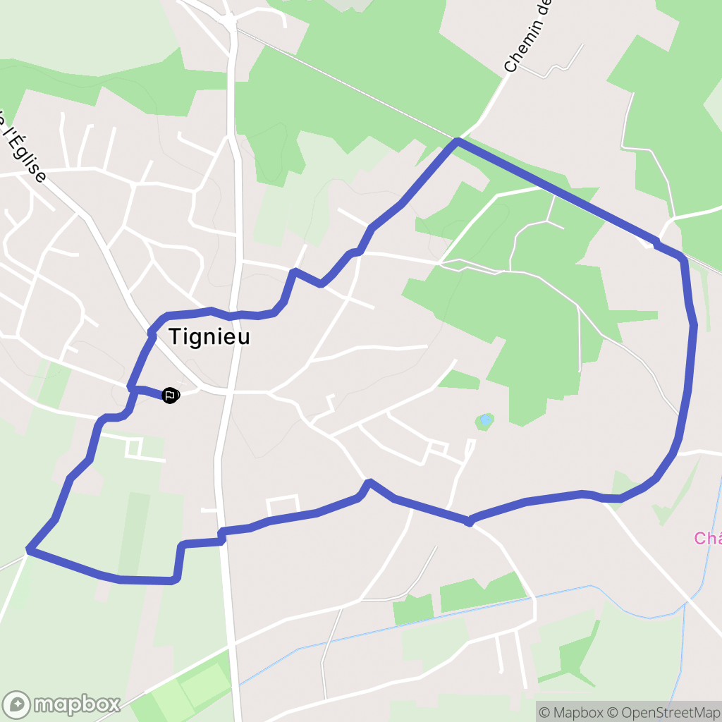 Tignieu-Jameyzieu : carte du parcours de randonnée - France