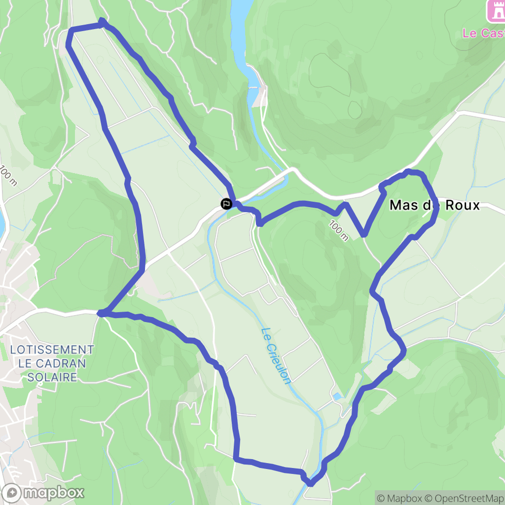 Quissac : carte du parcours de randonnée - France