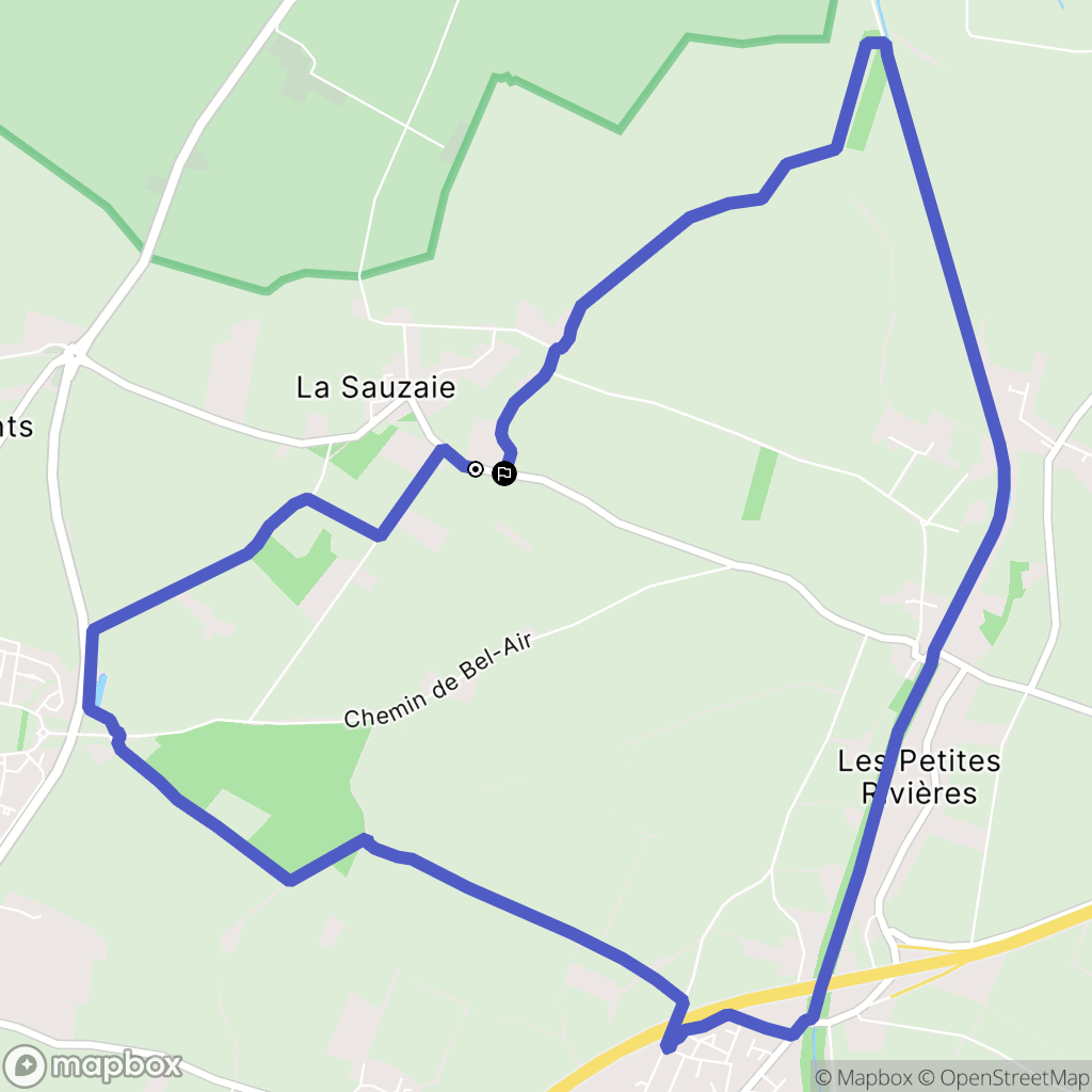 Saint-Xandre : carte du parcours de randonnée - France
