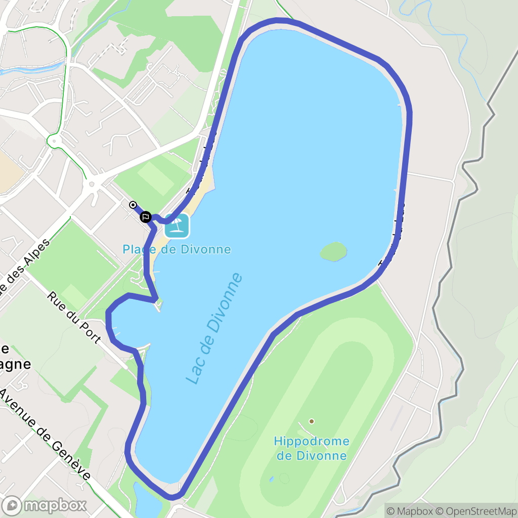 Divonne-les-Bains : carte du parcours de randonnée - France