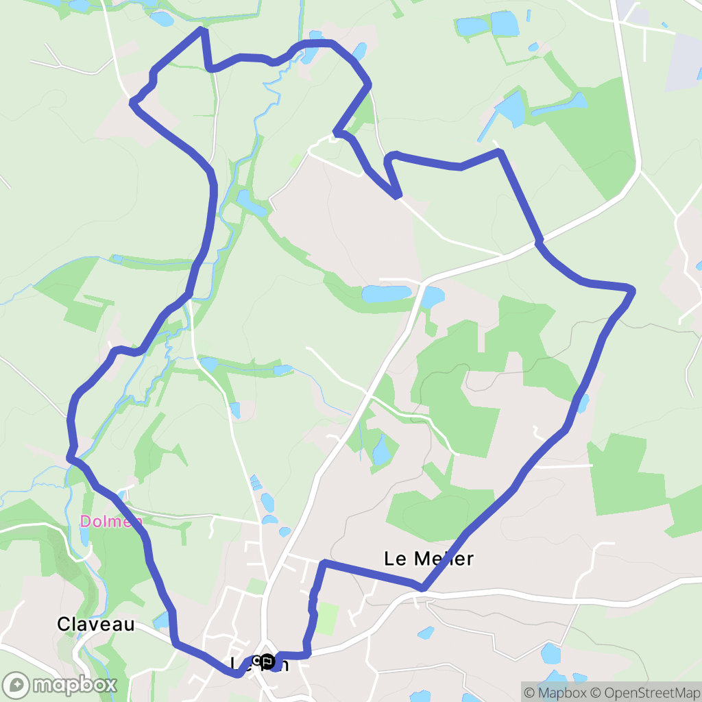 Le Pin : carte du parcours de randonnée - France
