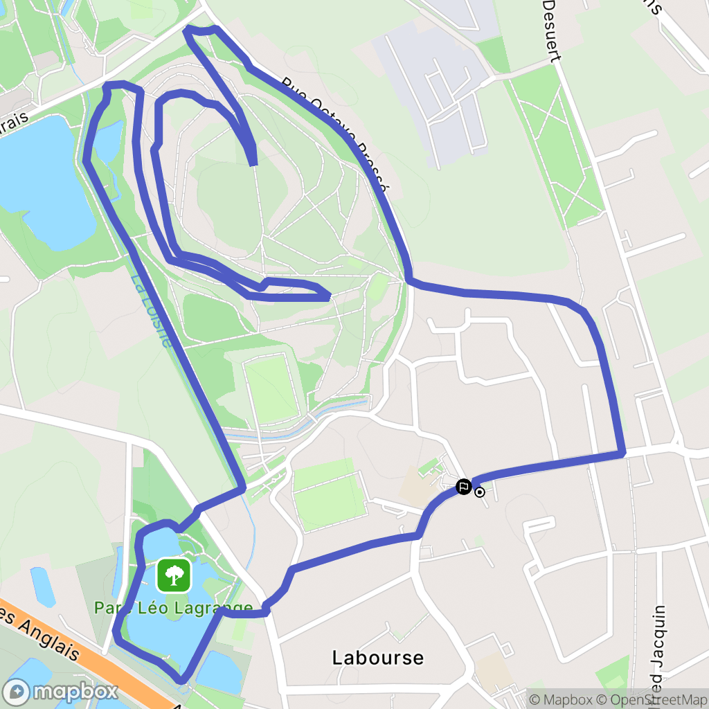 Labourse : carte du parcours de randonnée - France