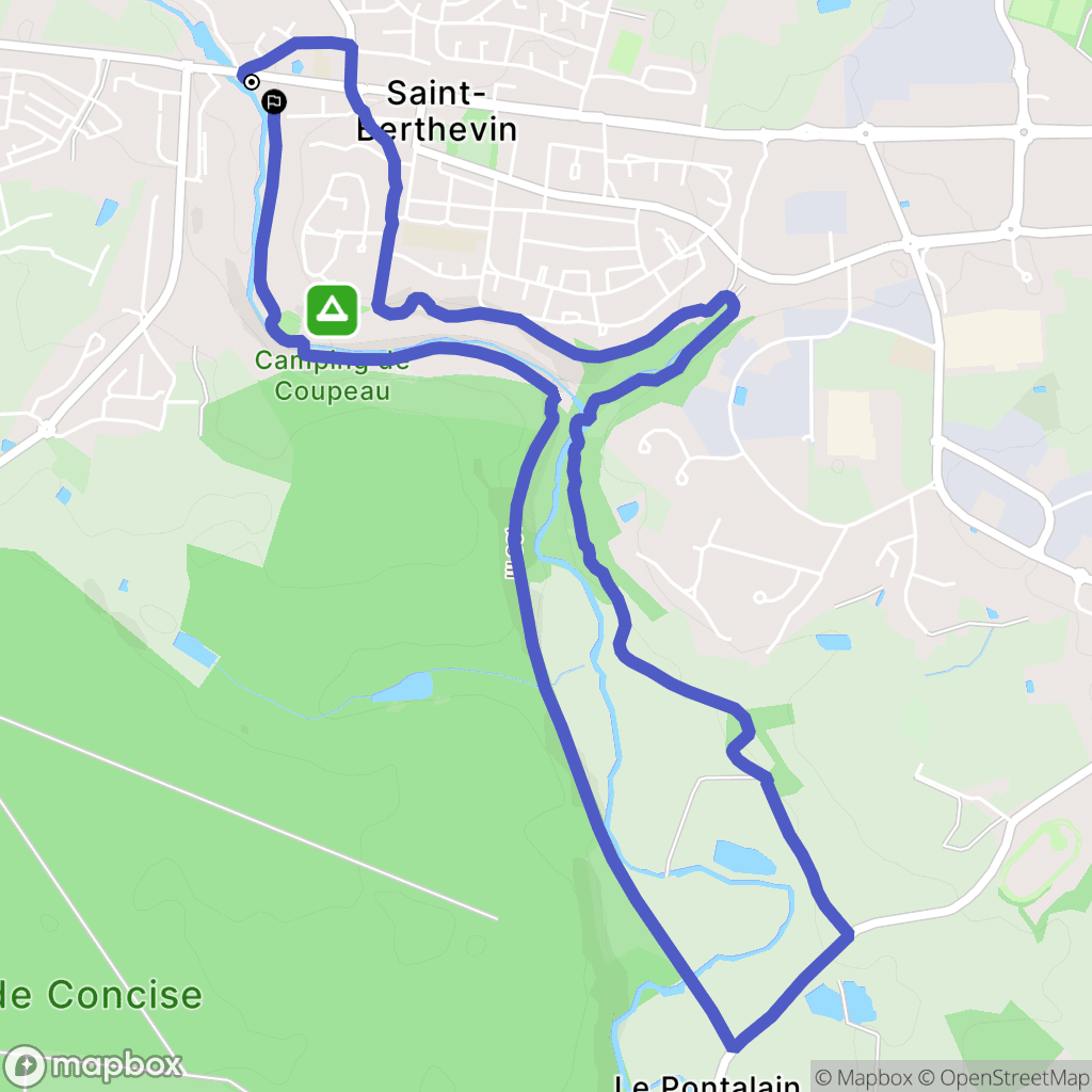 Saint-Berthevin : carte du parcours de randonnée - France