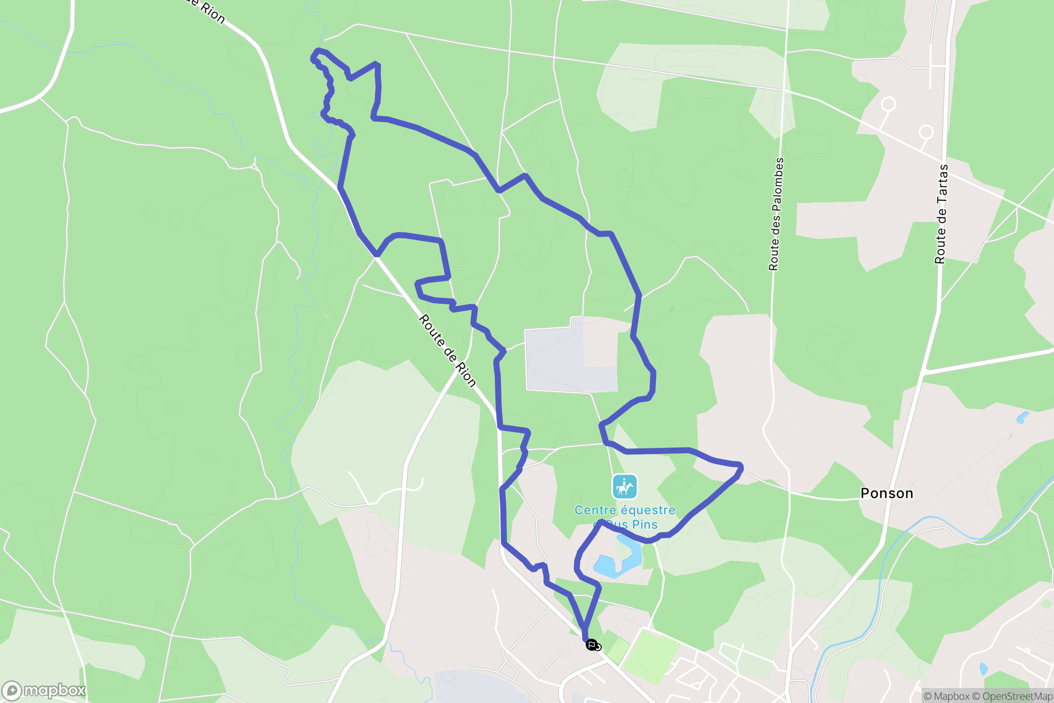 Bégaar : carte du parcours de randonnée - France