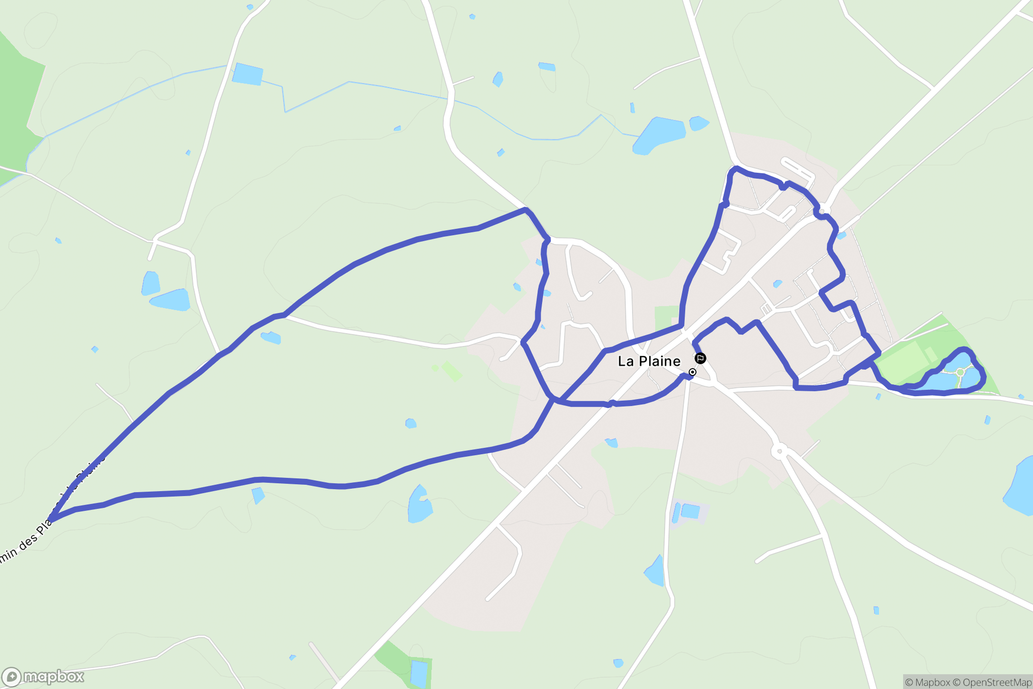 La Plaine : carte du parcours de randonnée - France