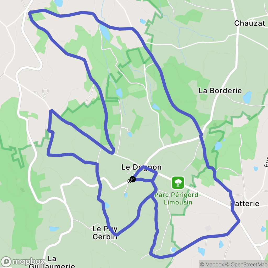 Sainte-Marie-de-Vaux : carte du parcours de randonnée - France