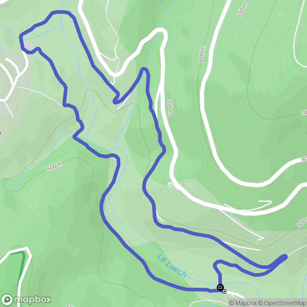 Vialas : carte du parcours de randonnée - France