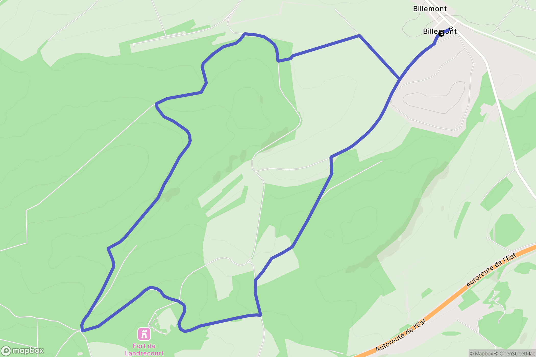 Dugny-sur-Meuse : carte du parcours de randonnée - France