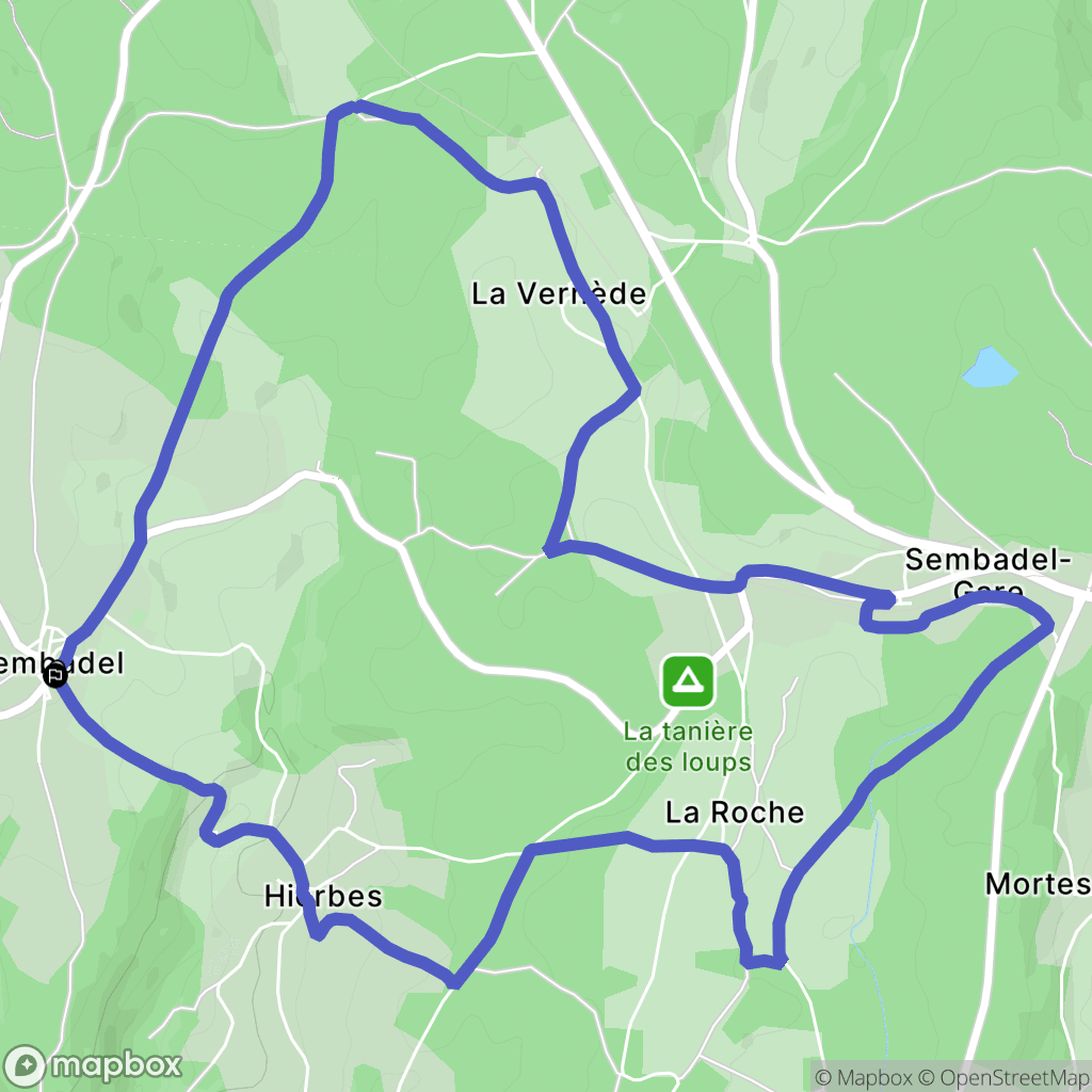 Sembadel : carte du parcours de randonnée - France
