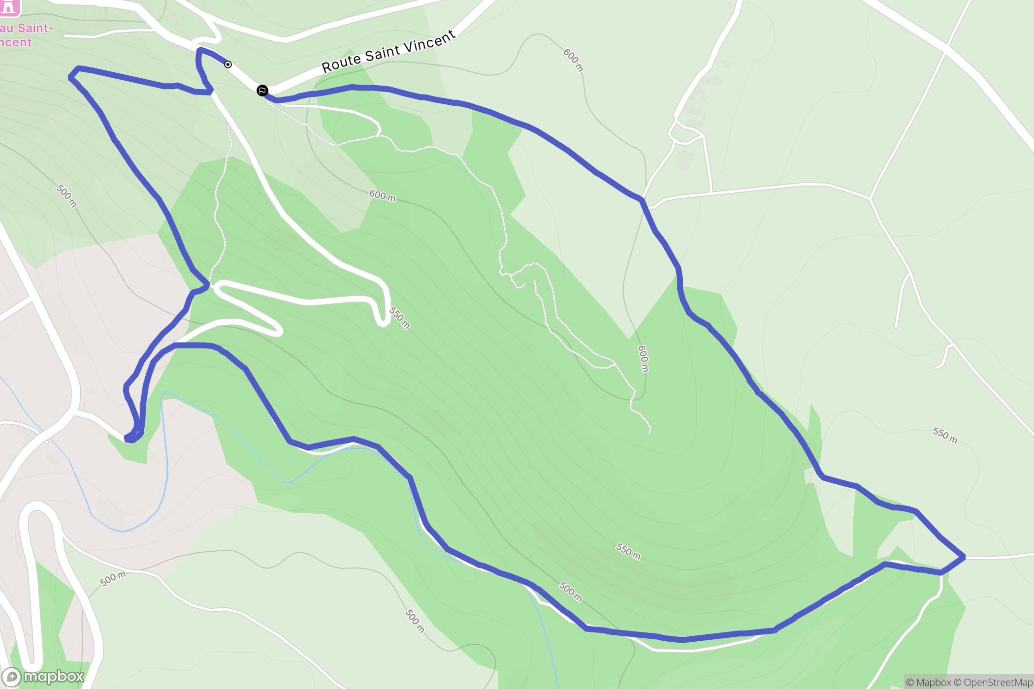 Léotoing : carte du parcours de randonnée - France
