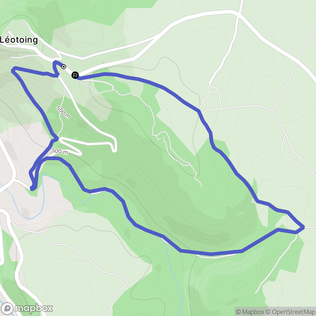 Léotoing : carte du parcours de randonnée - France