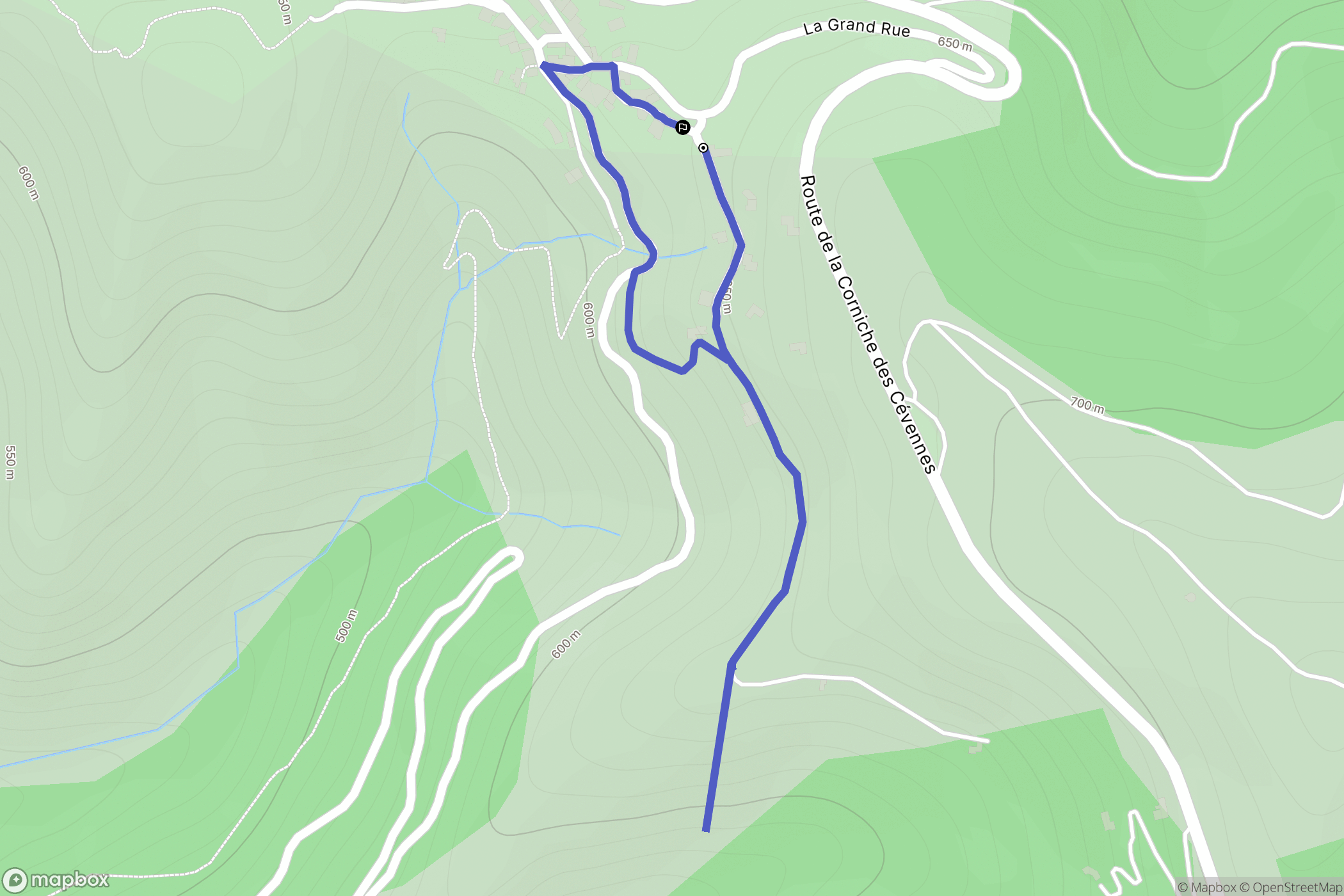 Moissac-Vallée-Française : carte du parcours de randonnée - France