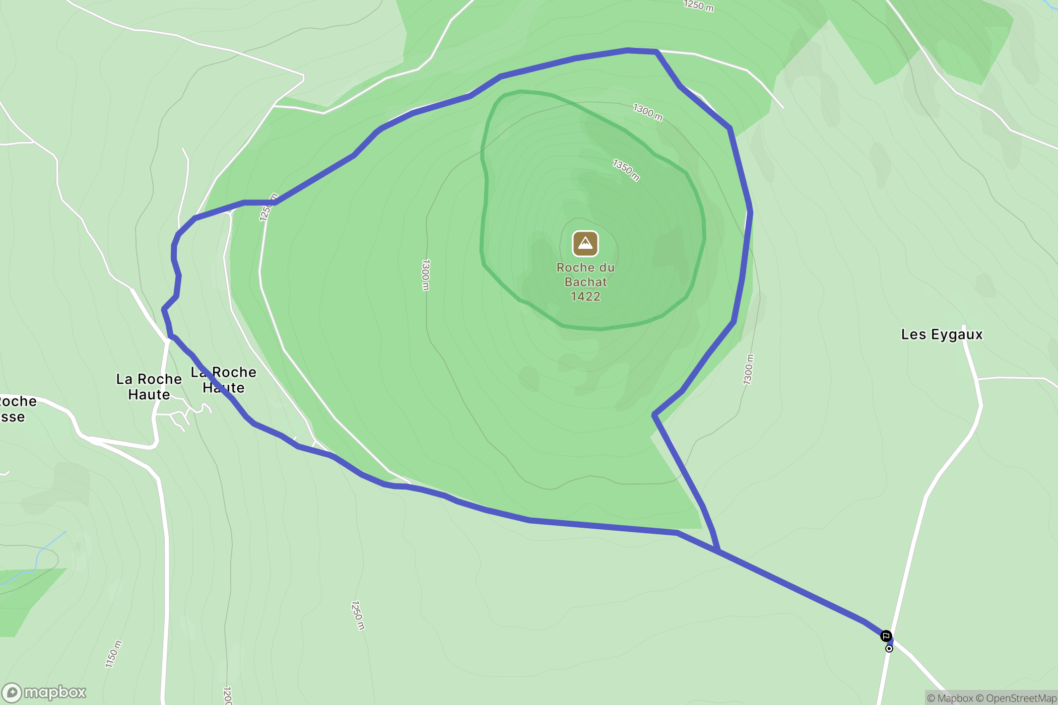 Freycenet-la-Cuche : carte du parcours de randonnée - France