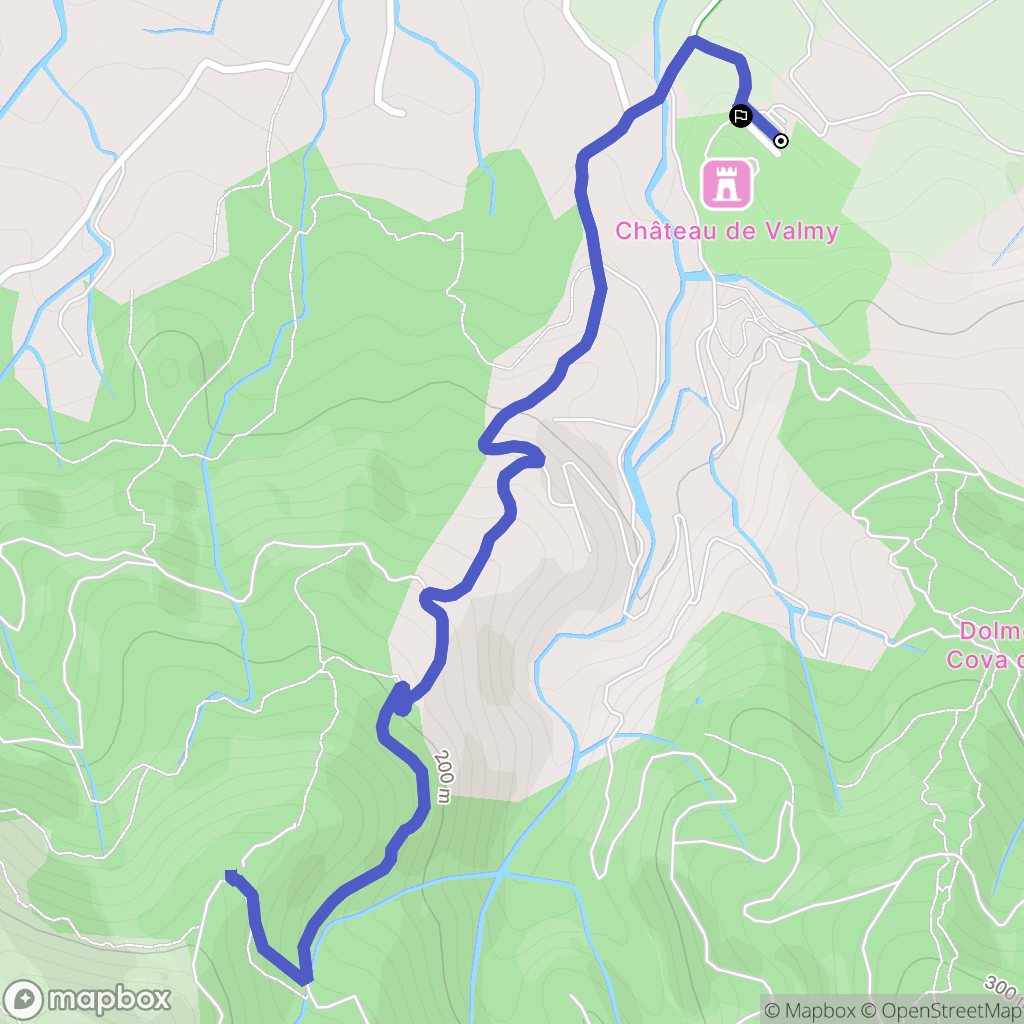 Argelès-sur-Mer : carte du parcours de randonnée - France