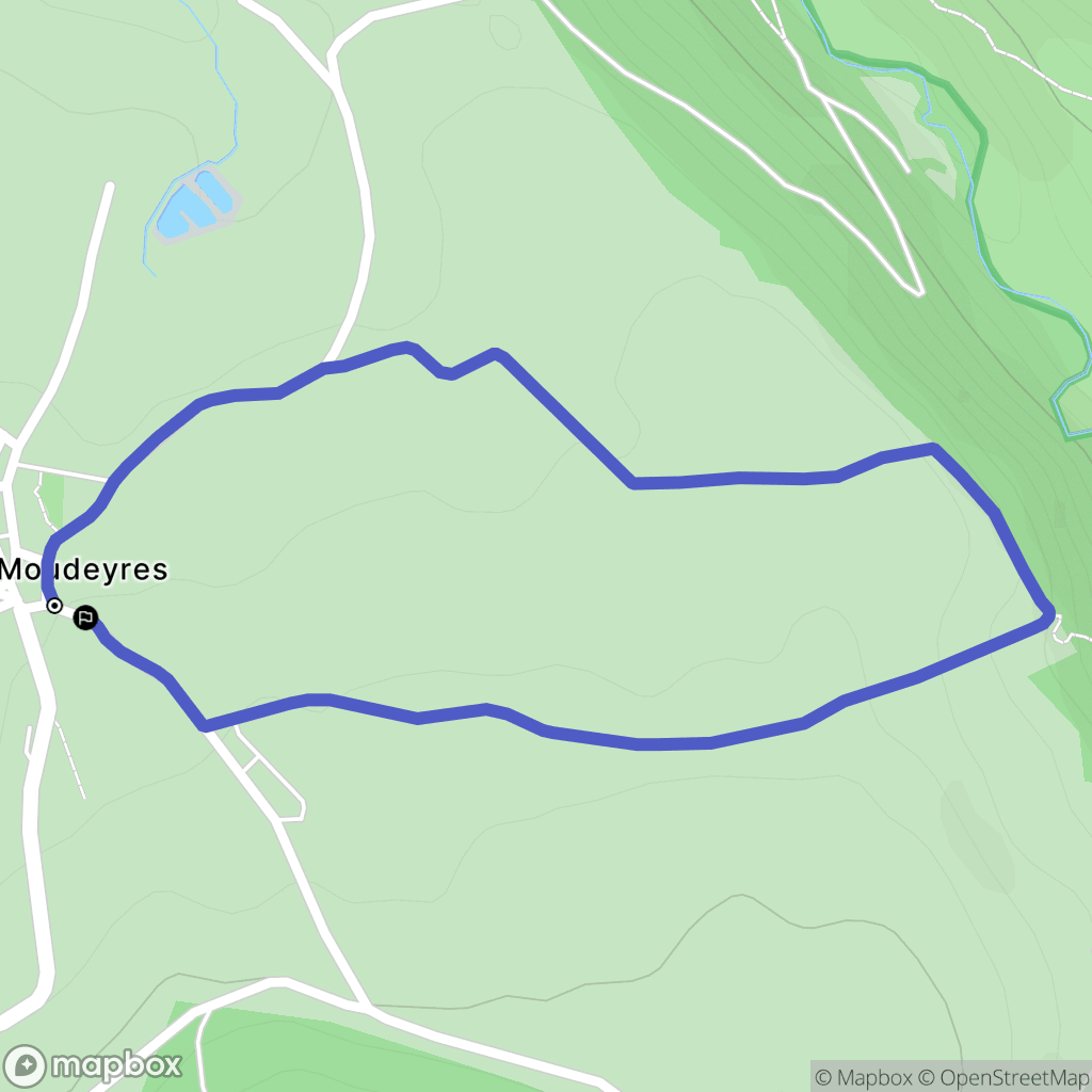 Moudeyres : carte du parcours de randonnée - France