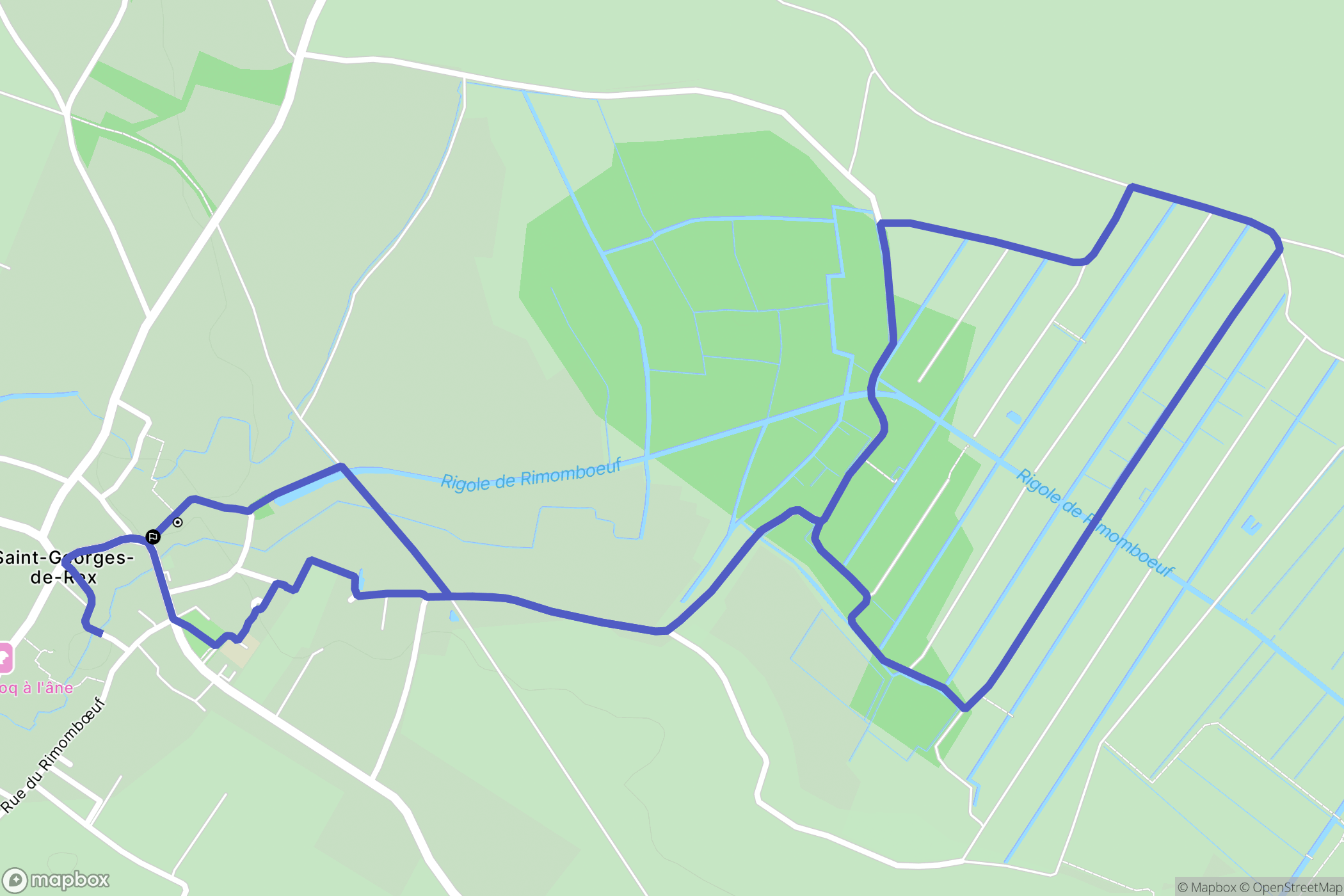 Saint-Georges-de-Rex : carte du parcours de randonnée - France