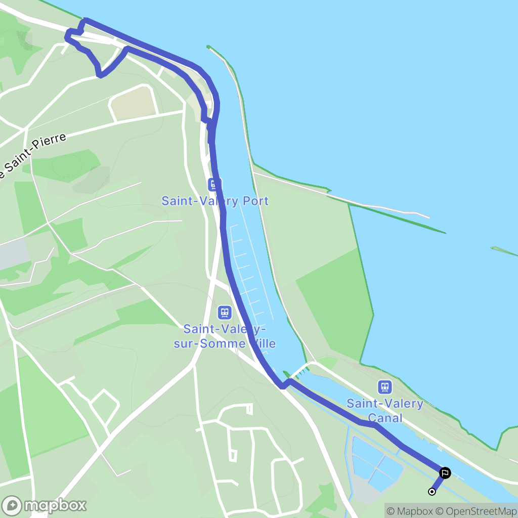Saint-Valery-sur-Somme : carte du parcours de randonnée - France