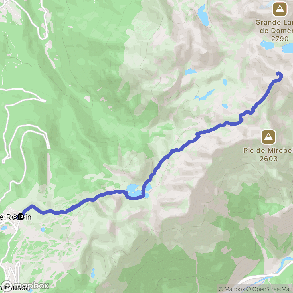 Chamrousse : carte du parcours de randonnée - France