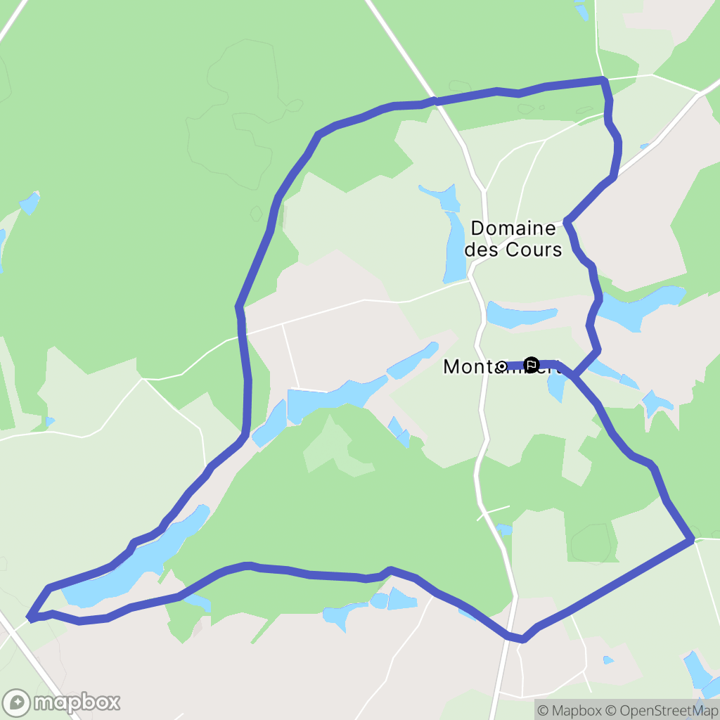 Montambert : carte du parcours de randonnée - France