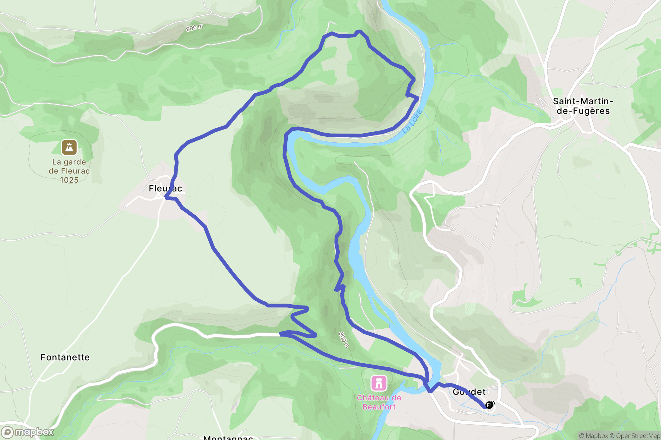 Goudet: routekaart voor buitenactiviteiten - France