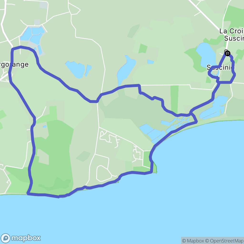 Kermoizan, Sarzeau : carte du parcours de randonnée - France