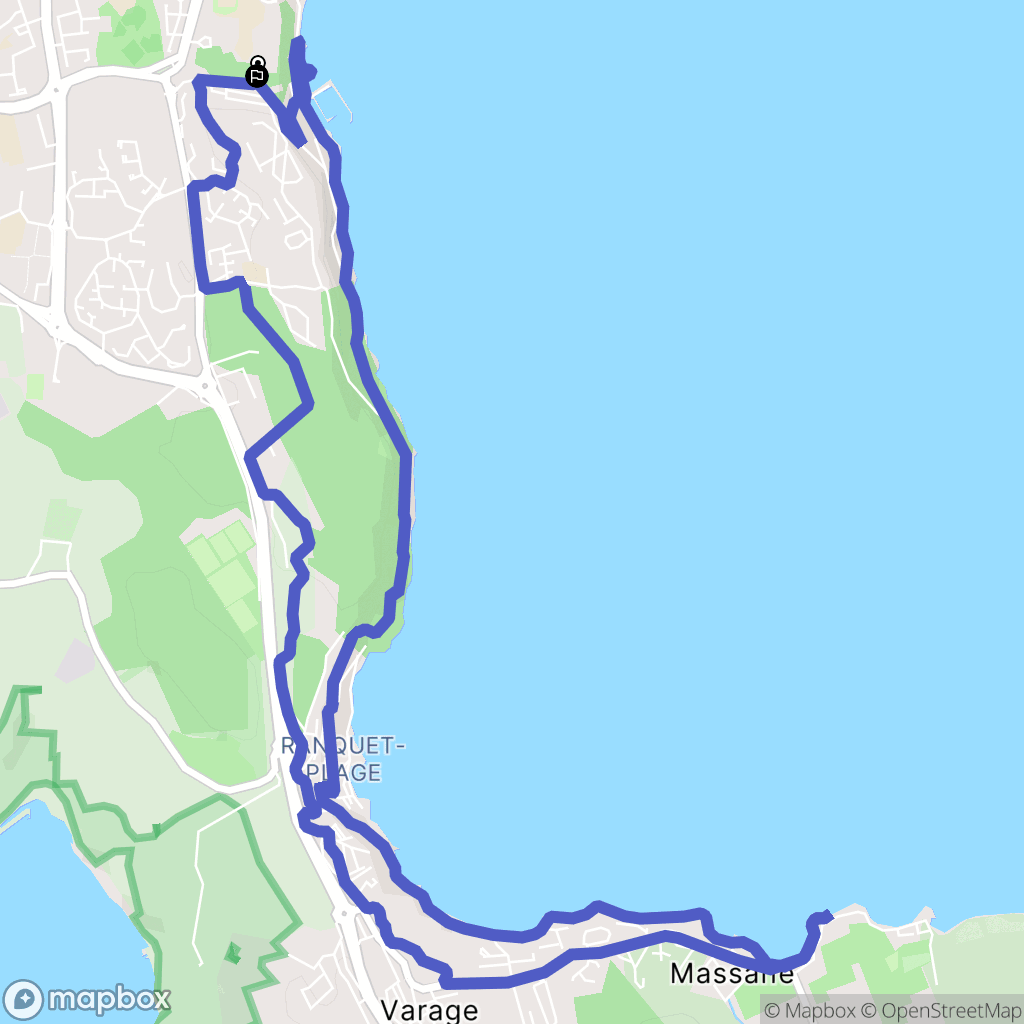 Istres : carte du parcours de randonnée - France