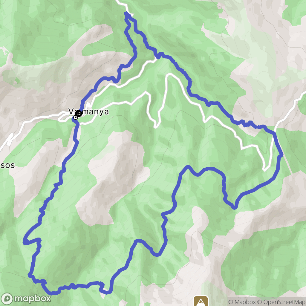 Valmanya : carte du parcours de randonnée - France