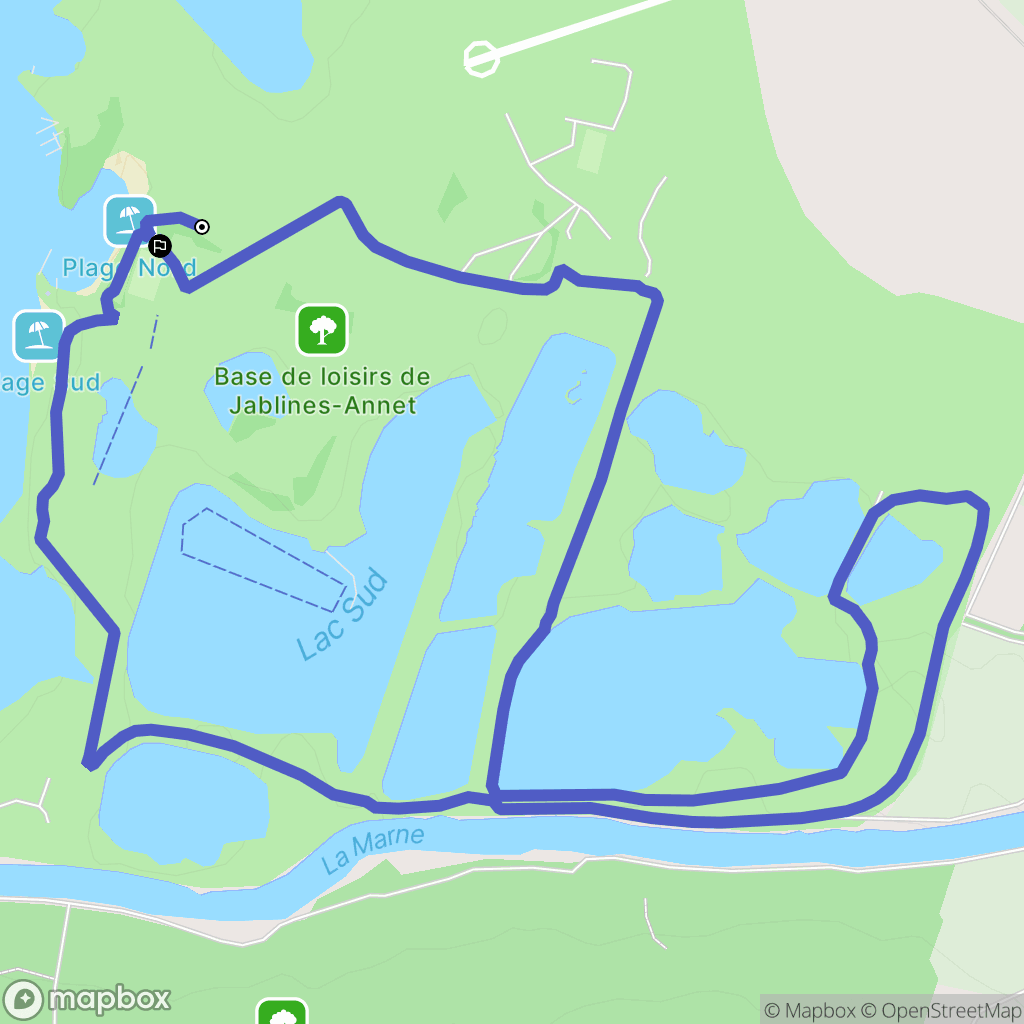 Jablines : carte du parcours de randonnée - France