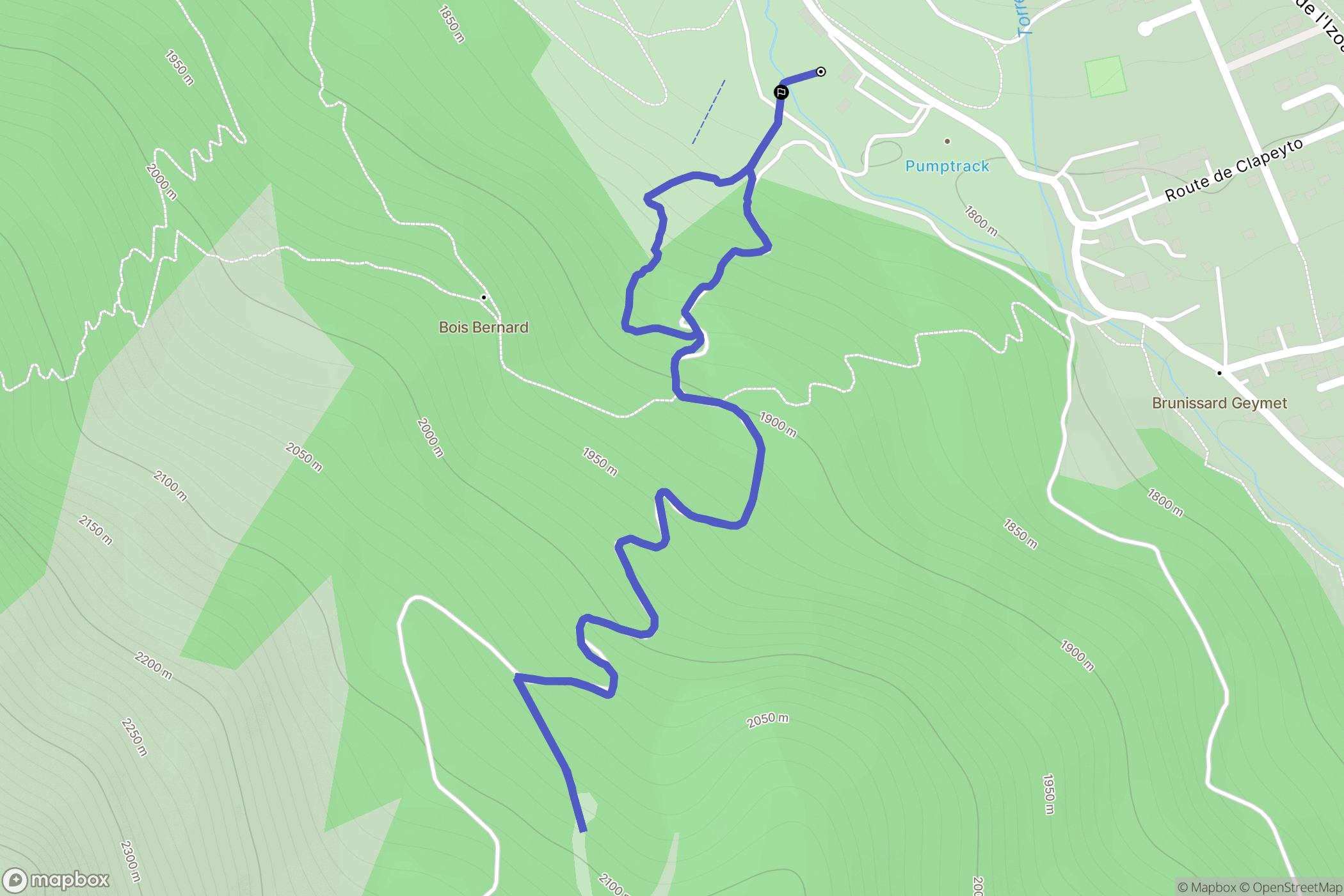 Arvieux : carte du parcours de randonnée - France
