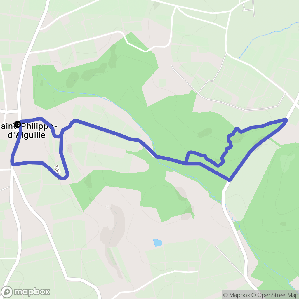 Saint-Philippe-d'Aiguille : carte du parcours de randonnée - France