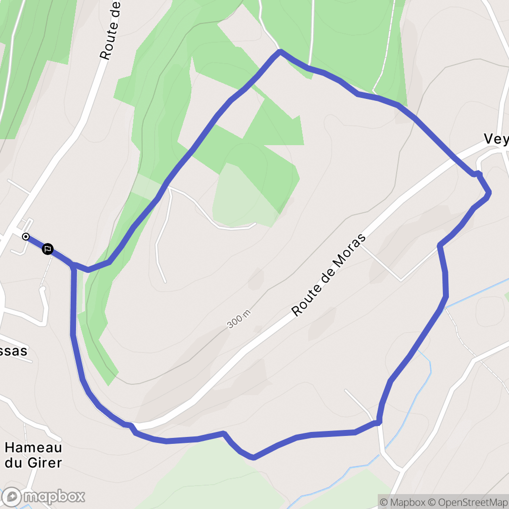 Panossas : carte du parcours de randonnée - France
