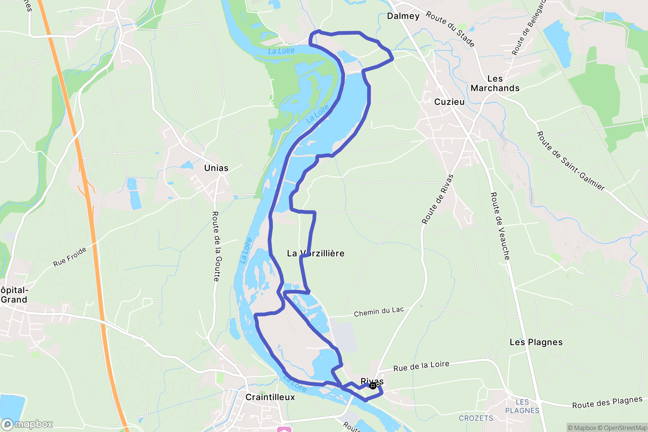 Craintilleux : carte du parcours de randonnée - France
