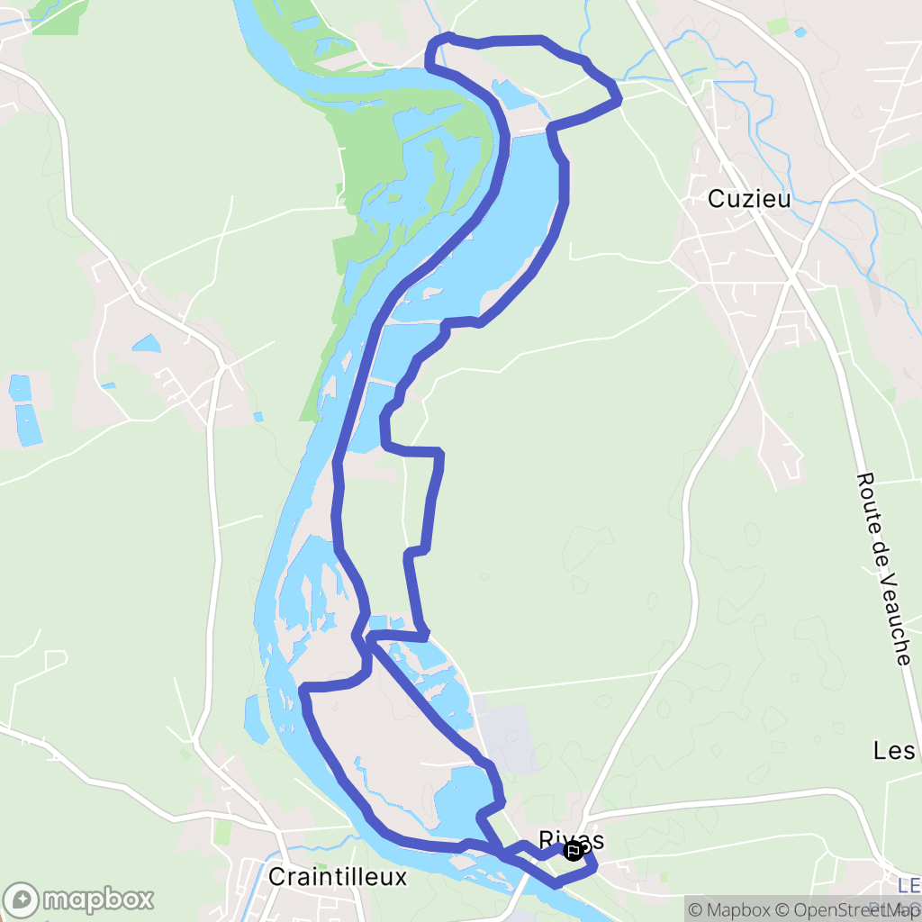 Craintilleux : carte du parcours de randonnée - France