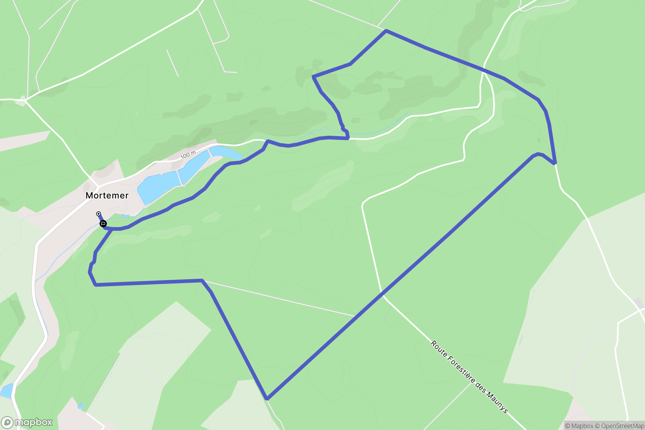 Lisors : carte du parcours de randonnée - France