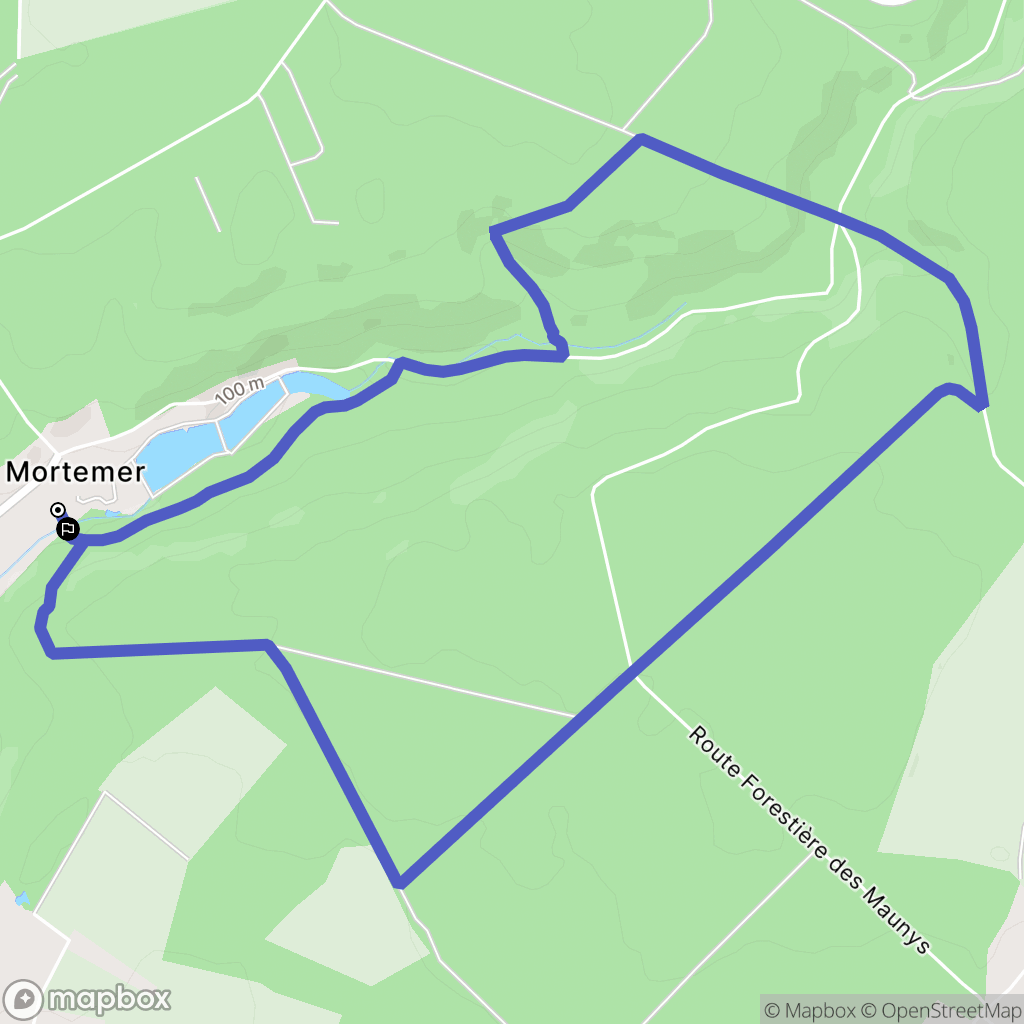 Lisors : carte du parcours de randonnée - France
