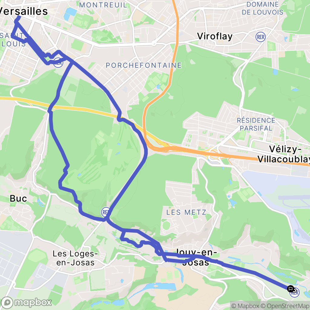 Vauboyen : carte du parcours de randonnée - France