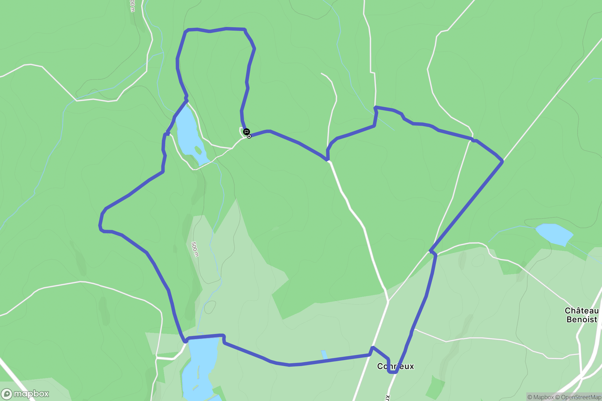 Saulieu : carte du parcours de randonnée - France