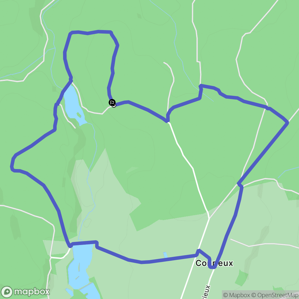 Saulieu : carte du parcours de randonnée - France