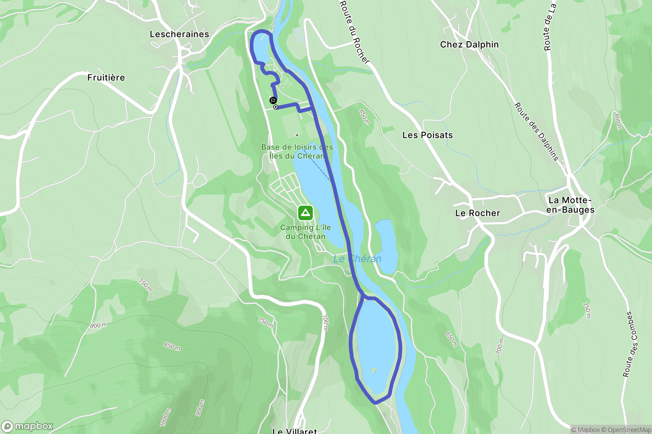 Lescheraine : carte du parcours de randonnée - France