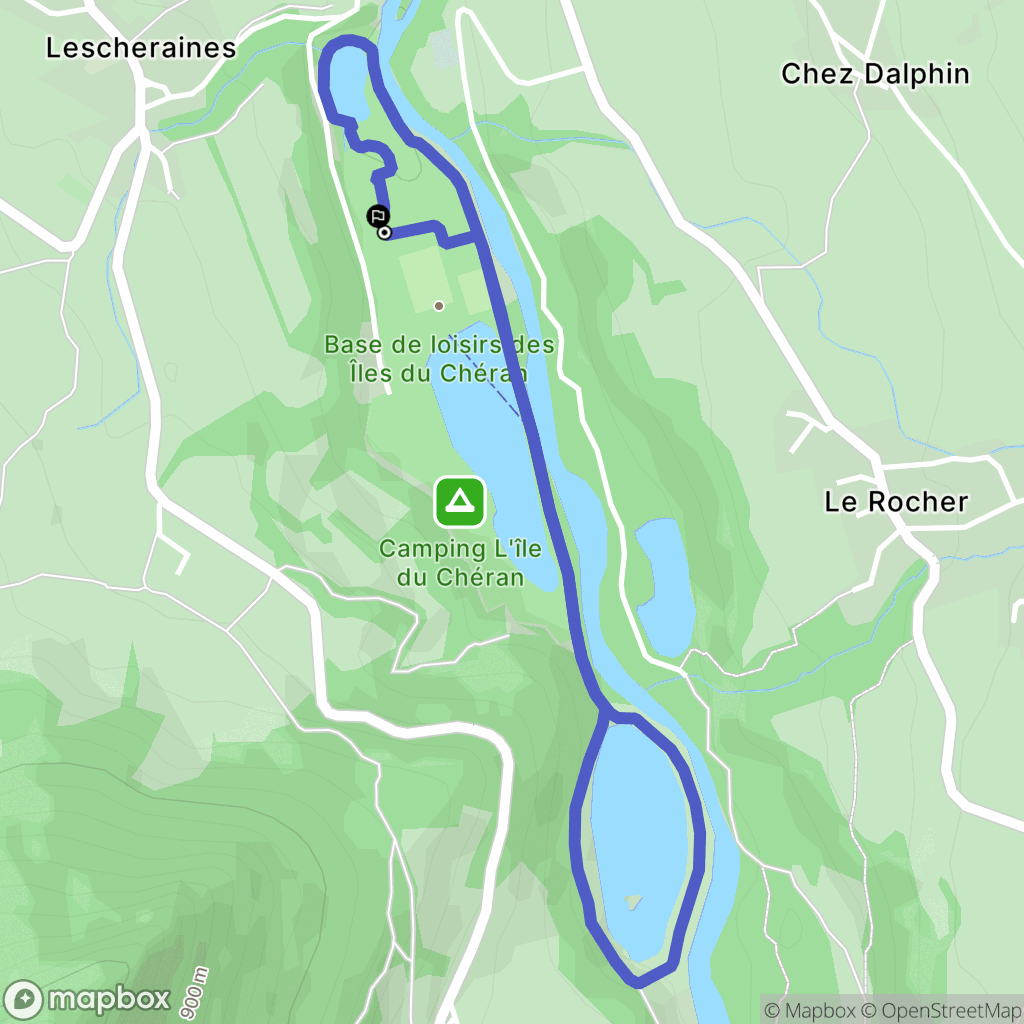 Lescheraine : carte du parcours de randonnée - France