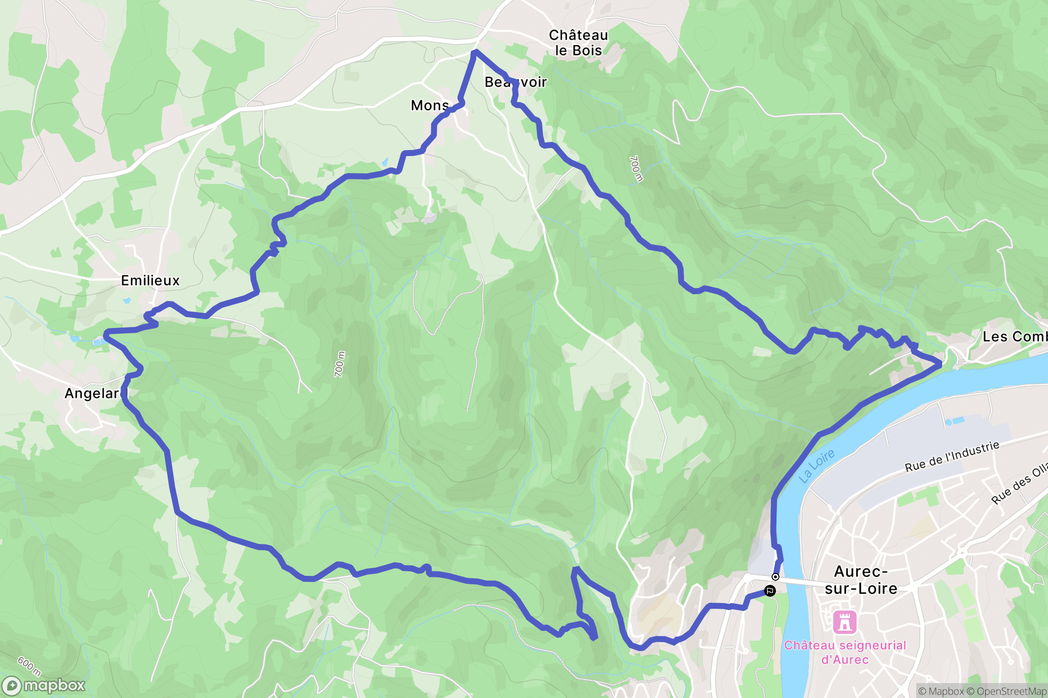 Aurec-sur-Loire: routekaart voor buitenactiviteiten - France