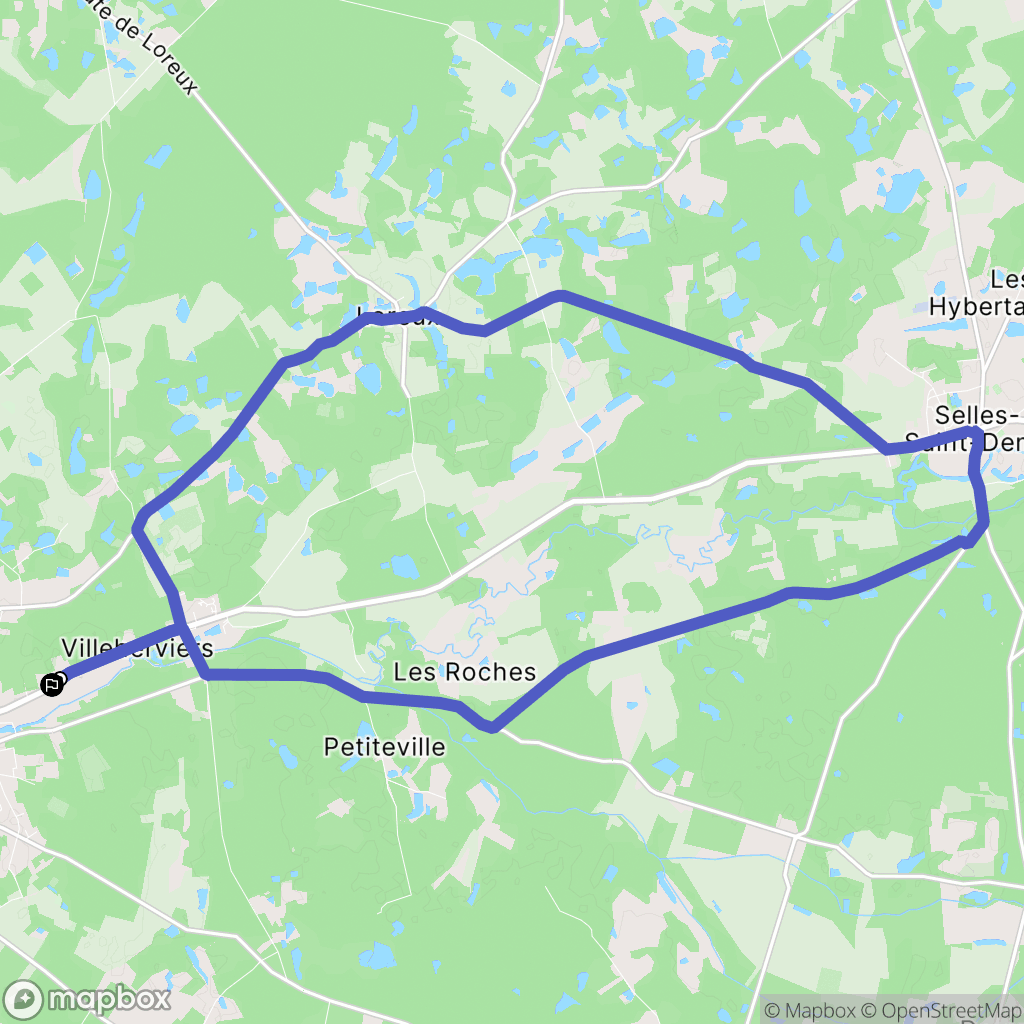 Villeherviers : carte du parcours de randonnée - France