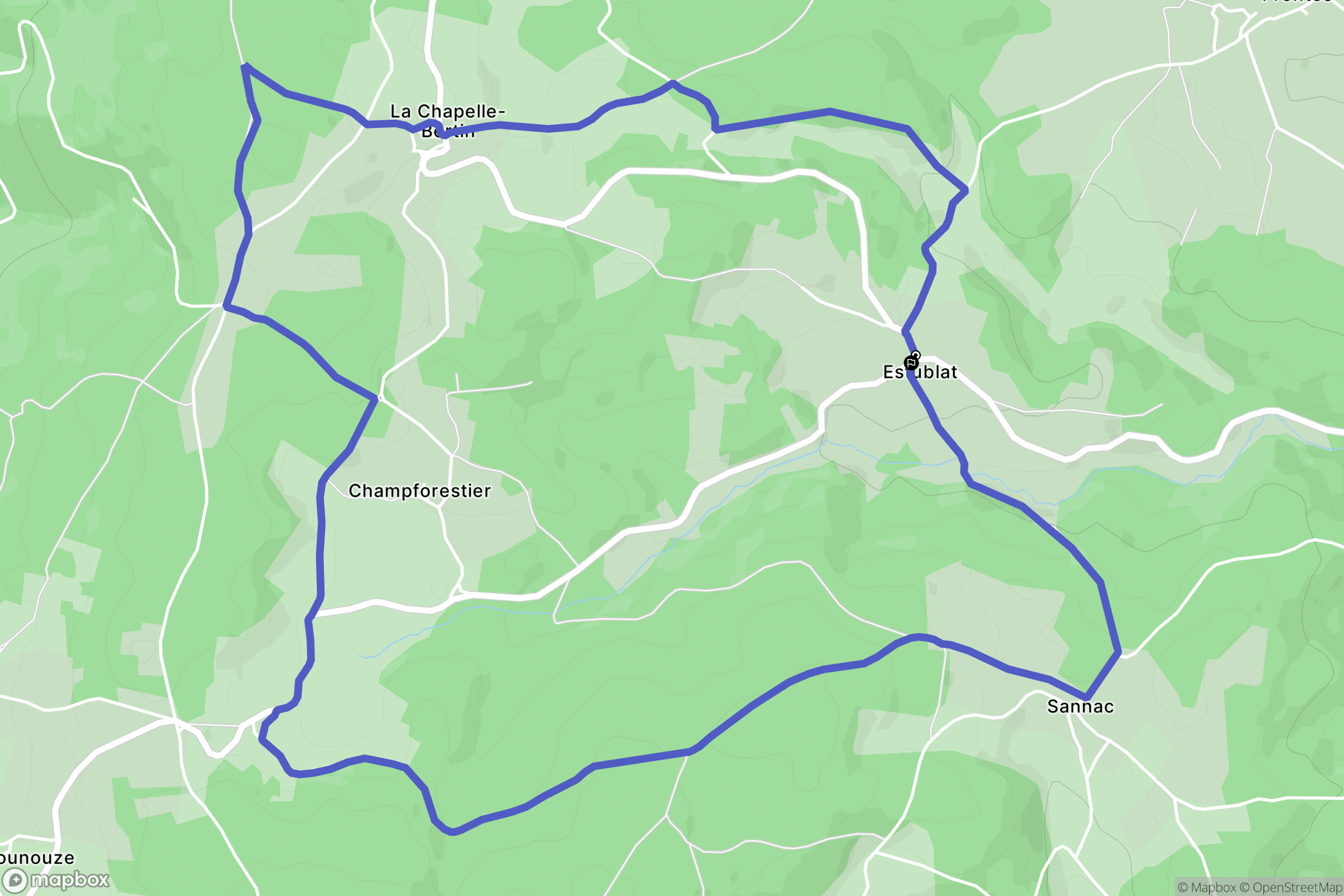 La Chapelle-Bertin : carte du parcours de randonnée - France