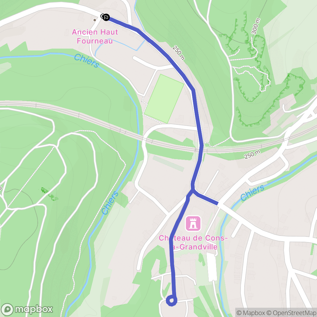 Cons-la-Grandville : carte du parcours de randonnée - France