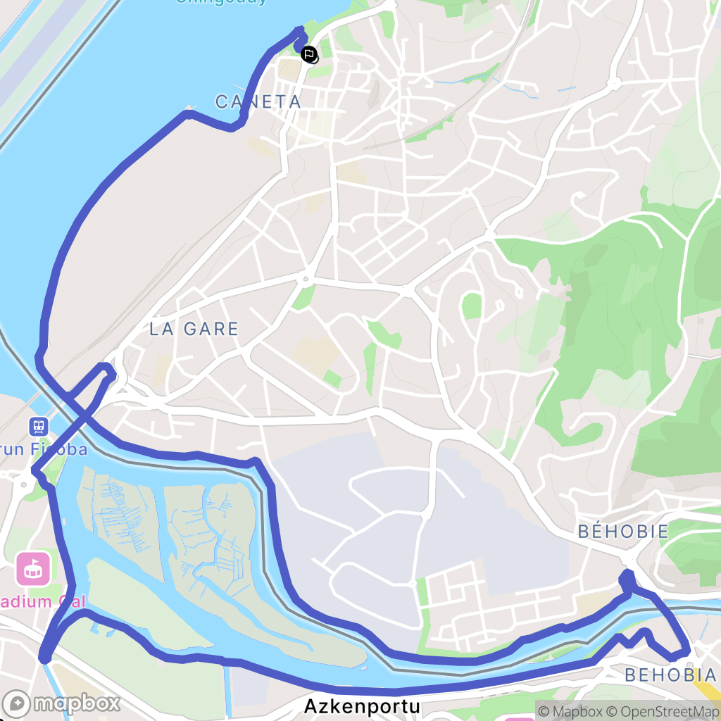 Hendaye : carte du parcours de randonnée - France